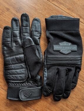 Harley-Davidson Leather Riding Gloves – Size Small – Black